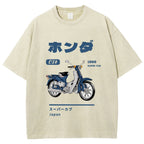 Honda C50 Super Cub Motorcycle Vintage Wash Japanese Design T-Shirt