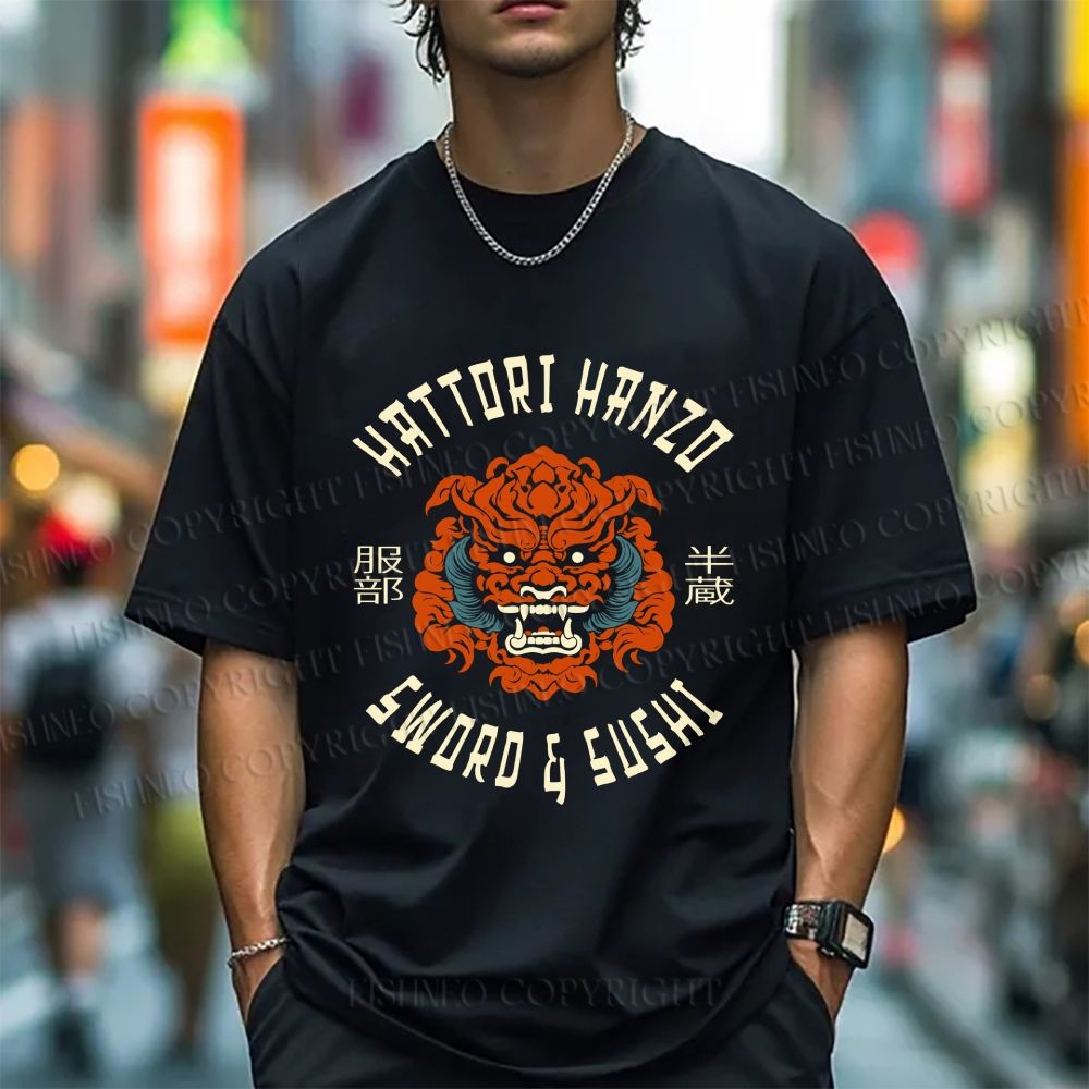 Unisex Vintage Japanese Hattori Hanzo Classic Cotton T-shirt