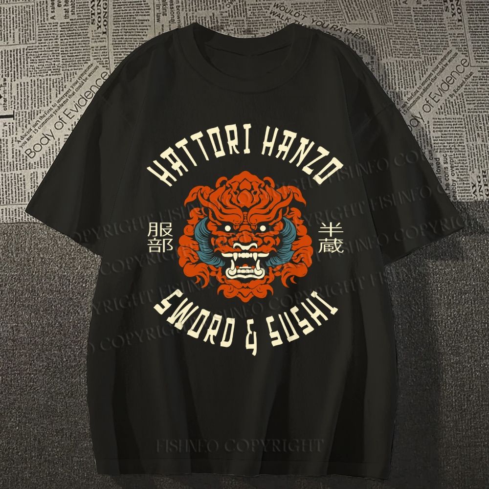 Unisex Vintage Japanese Hattori Hanzo Classic Cotton T-shirt