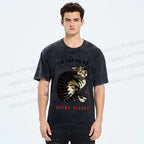 Unisex Cat Wants To Be Alone Please Printed Washed Tee