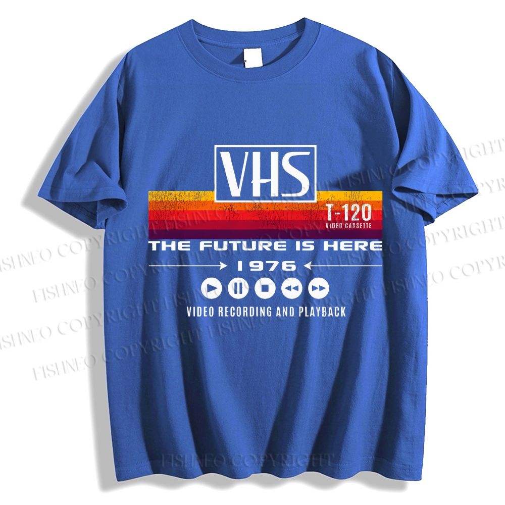 Unisex VHS Vintage Wash Japanese Design Classic Cotton T-shirt