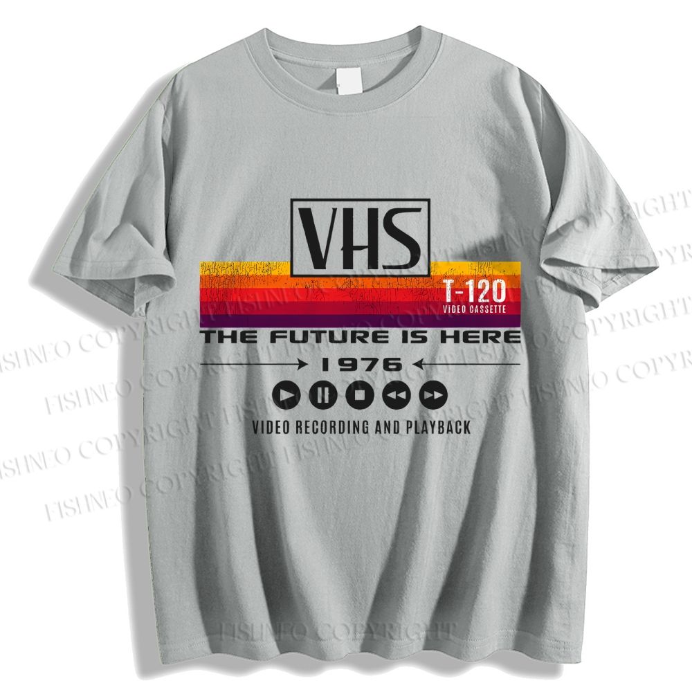 Unisex VHS Vintage Wash Japanese Design Classic Cotton T-shirt