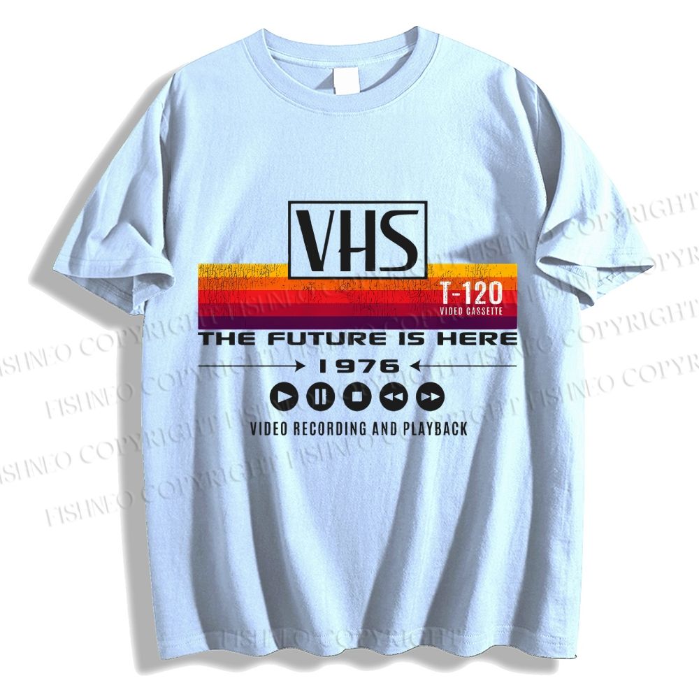 Unisex VHS Vintage Wash Japanese Design Classic Cotton T-shirt