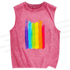 Unisex Pride Printed Washed Tank Top