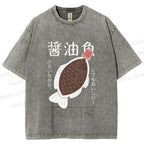 Unisex Printed Washed Tee 2505010624
