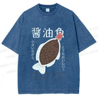Unisex Printed Washed Tee 2505010624