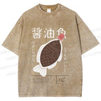 Unisex Printed Washed Tee 2505010624