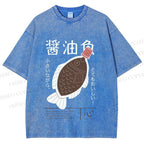 Unisex Printed Washed Tee 2505010624