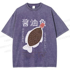 Unisex Printed Washed Tee 2505010624