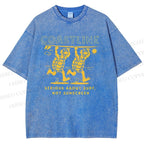 Unisex Coastline Printed Washed Tee
