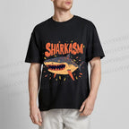 Unisex Sharkasm Graffiti Classic Cotton T-shirt
