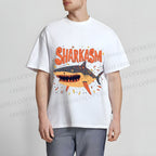 Unisex Sharkasm Graffiti Classic Cotton T-shirt