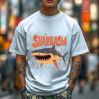 Unisex Sharkasm Graffiti Classic Cotton T-shirt
