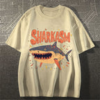 Unisex Sharkasm Graffiti Classic Cotton T-shirt