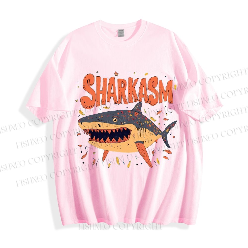 Unisex Sharkasm Graffiti Classic Cotton T-shirt