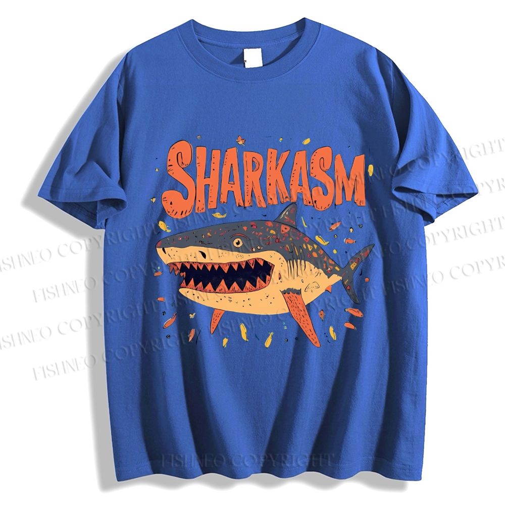 Unisex Sharkasm Graffiti Classic Cotton T-shirt