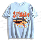 Unisex Sharkasm Graffiti Classic Cotton T-shirt