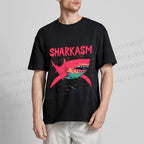 Unisex Sharkasm Graffiti Classic Cotton T-shirt