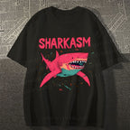 Unisex Sharkasm Graffiti Classic Cotton T-shirt