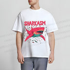 Unisex Sharkasm Graffiti Classic Cotton T-shirt