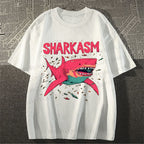 Unisex Sharkasm Graffiti Classic Cotton T-shirt