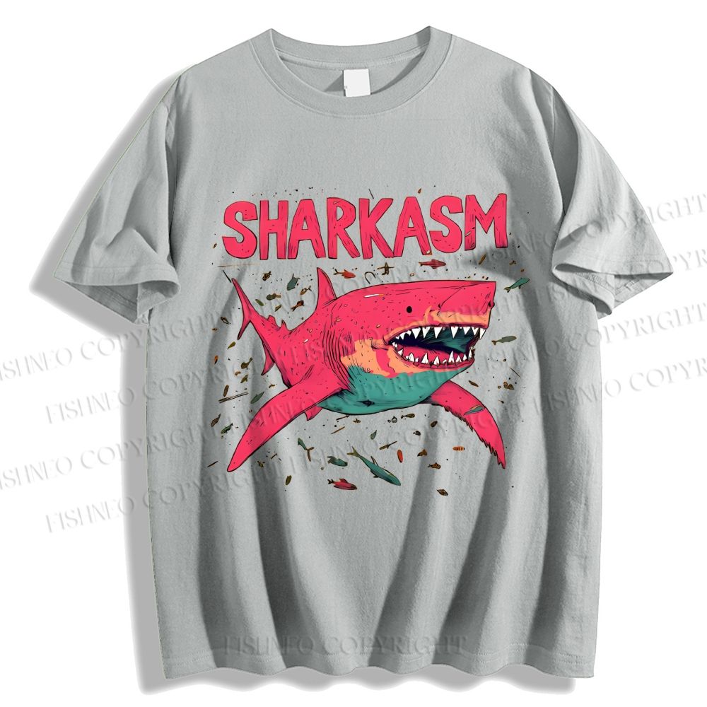 Unisex Sharkasm Graffiti Classic Cotton T-shirt