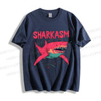 Unisex Sharkasm Graffiti Classic Cotton T-shirt