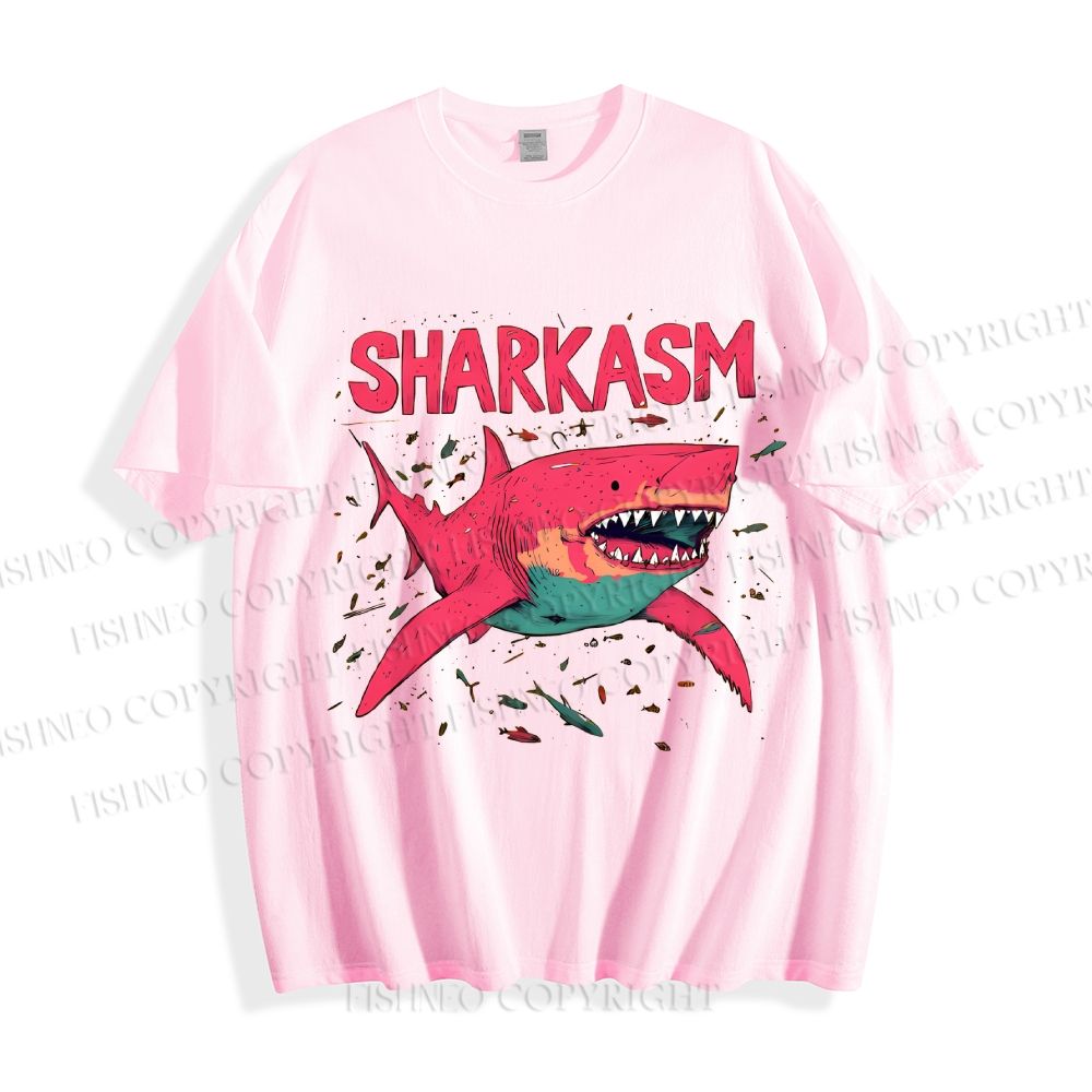 Unisex Sharkasm Graffiti Classic Cotton T-shirt