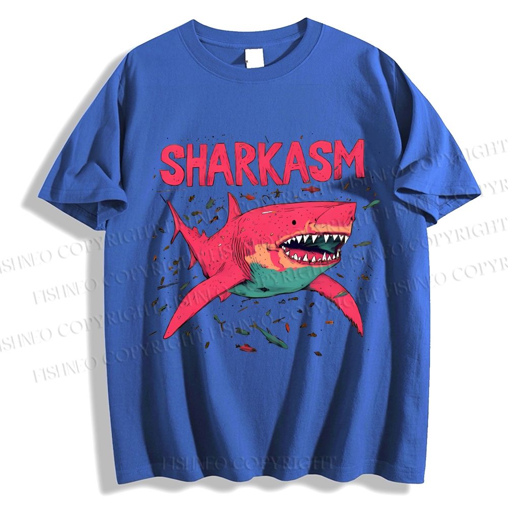 Unisex Sharkasm Graffiti Classic Cotton T-shirt