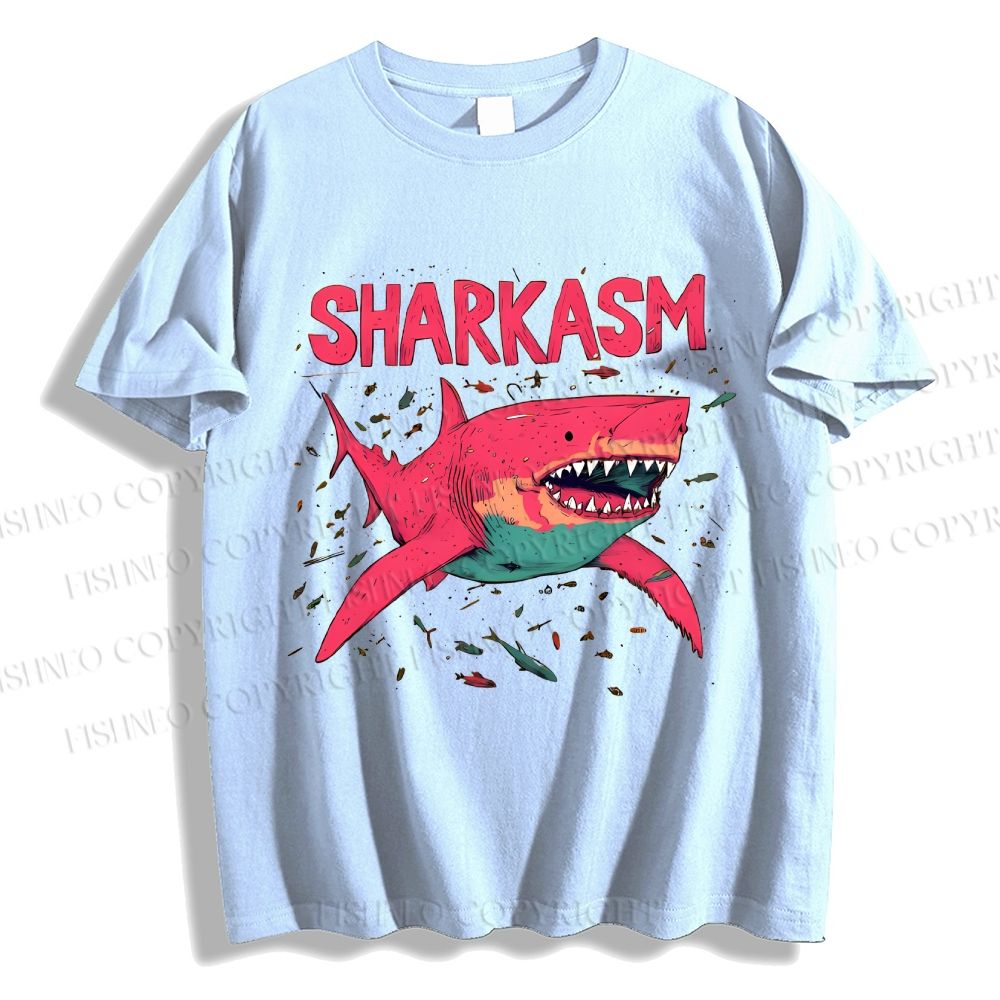 Unisex Sharkasm Graffiti Classic Cotton T-shirt