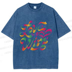 Unisex Pride Love Wins Printed Washed Tee