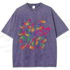 Unisex Pride Love Wins Printed Washed Tee