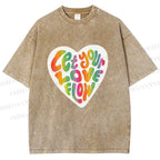 Unisex Pride Let Your Love Flow Printed Washed Tee