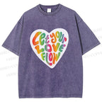 Unisex Pride Let Your Love Flow Printed Washed Tee