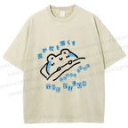 Unisex Frog's Tear Soak The Pillow Printed Washed Tee