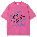 Unisex Frog's Tear Soak The Pillow Printed Washed Tee