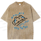 Unisex Frog's Tear Soak The Pillow Printed Washed Tee