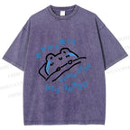 Unisex Frog's Tear Soak The Pillow Printed Washed Tee