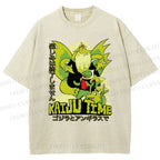 Unisex Kaiju Time Printed Washed Tee