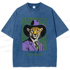 Unisex Leopard First Rodeo Printed Washed Tee