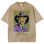 Unisex Leopard First Rodeo Printed Washed Tee