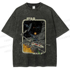 Unisex Vintage Star Wars Printed Washed Tee