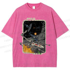 Unisex Vintage Star Wars Printed Washed Tee