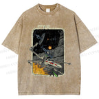 Unisex Vintage Star Wars Printed Washed Tee