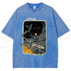 Unisex Vintage Star Wars Printed Washed Tee