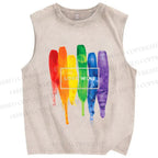 Unisex Pride Love Wins Printed Washed Tank Top