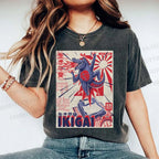 Unisex Monster Printed Washed Tee