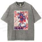 Unisex Monster Printed Washed Tee