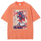 Unisex Monster Printed Washed Tee
