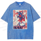 Unisex Monster Printed Washed Tee